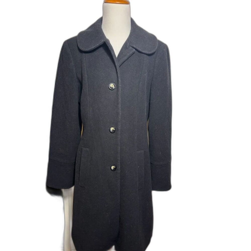 Mackintosh Wool Long Sleeve Pea Coat Jacket Size 12 Winter Minimalist Classic